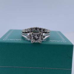 18k white gold 1.34ct Diamond Ring sex size 5.25