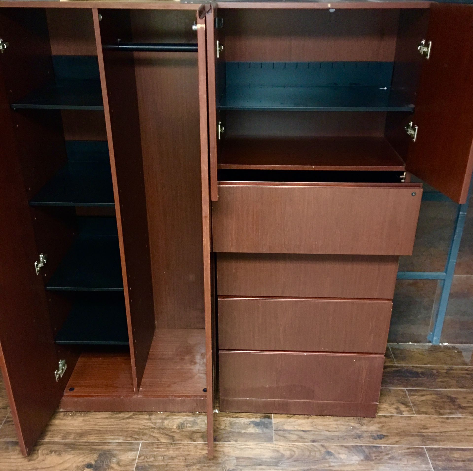 OFFICE or Home Storage/ Wardrobe / Filing CABINETS IN CHERRY WOOD & Cherry Wood Veneer BY KNOLL furnitur