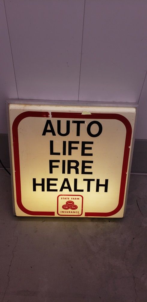 Vintage State Farm Insurance Lighted Sign $150