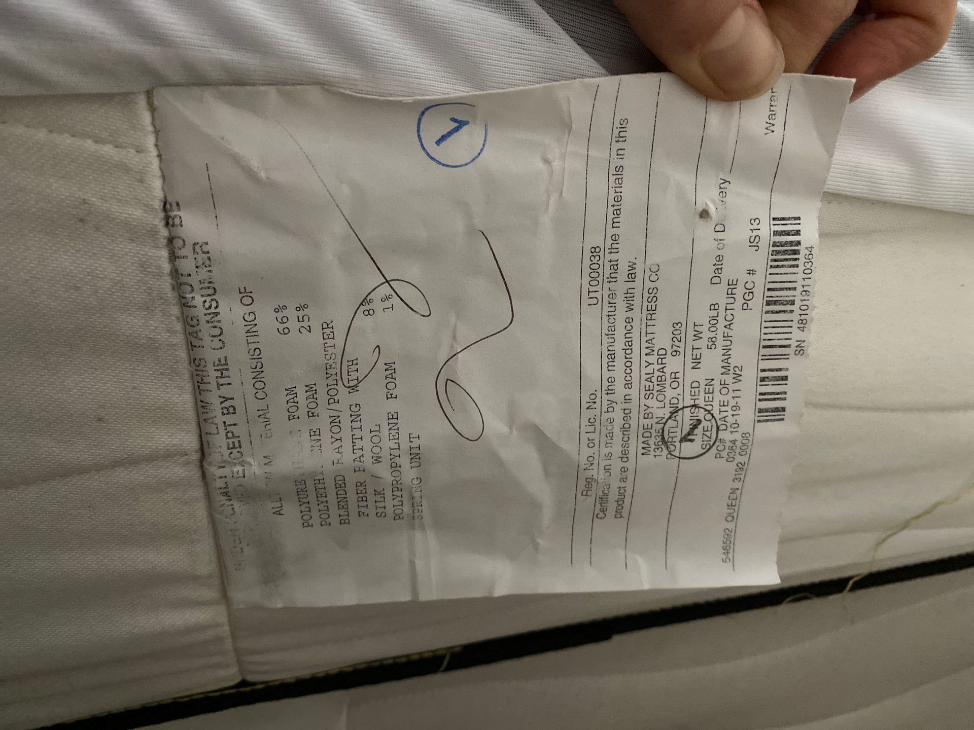 Queen Bed by Sealy
