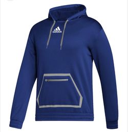 adidas Team Pullover Hoodie, Red blue