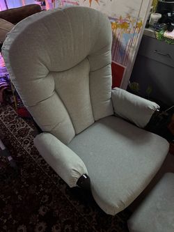 Upholstered Glider Rocking Chair