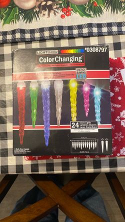24 Color Changing Icicle Lights