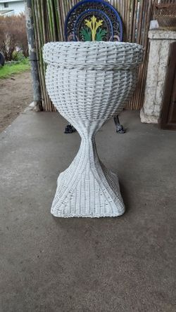Vintage Wicker Plant Stand