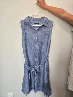 Tommy Hilfiger Sleeveless Chambray Shirt Dress