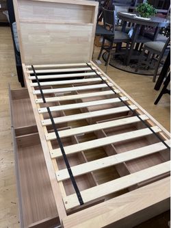 Twin bed frame with 4 side drawers on Sale