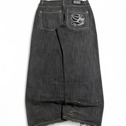 Vintage Southpole Jeans Black Red Tabs (S) Design 