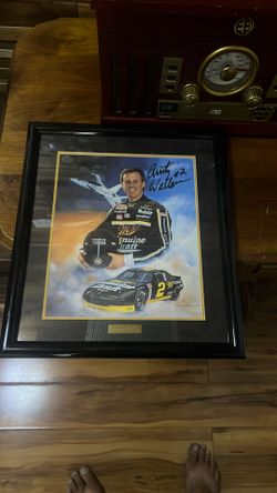 NASCAR Rusty Wallace Autograph Picture Framed