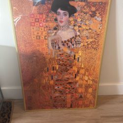 klimt canvas in frame 
