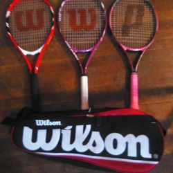 Tennis Rackets And Bag