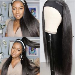 Black Headband Wig (easy to wear )