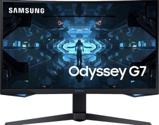Samsung Odyssey G7 27” LC27G75TQSNXZA Curved Monitor – Cracked Screen – Parts/Repair