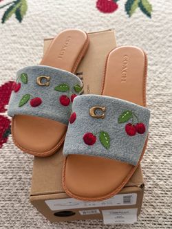 Cherry Coach sandals 6.5