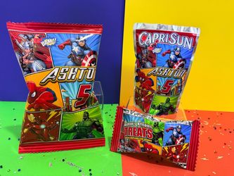 Custom Avengers Birthday Party Favor Bundle