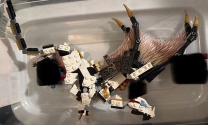 LEGO Ninjago 71718 Wu's Battle Dragon White Gold Dragon Complete No Minifigs Lot