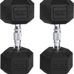 Cap Coated Hex Dumbbell Weight 35bls Set (two)