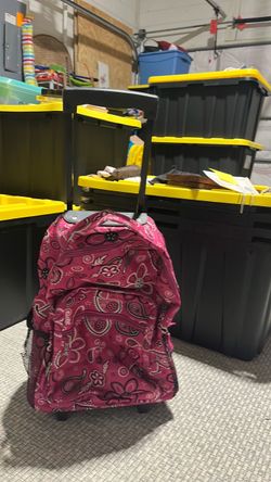 Girls rolling backpack