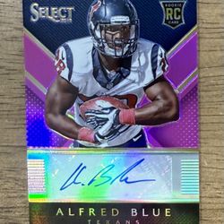 2014 Select ALFRED BLUE Rookie Autograph Prizm Fuchsia RC SP /199 AUTO Texans