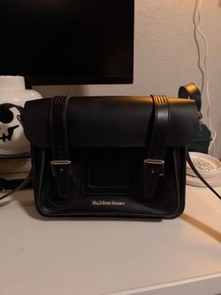 Dr. Martens Black Leather Satchel Bag