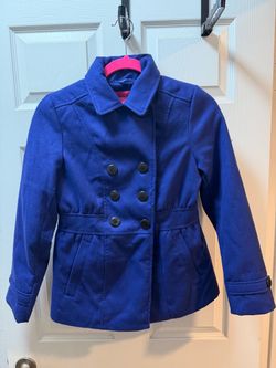 Girls Navy Blue Pea Coat
