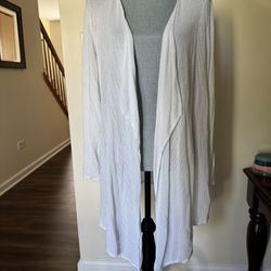 White ladies cardigan, size 1X