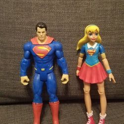 Super Man and Super Woman Figures