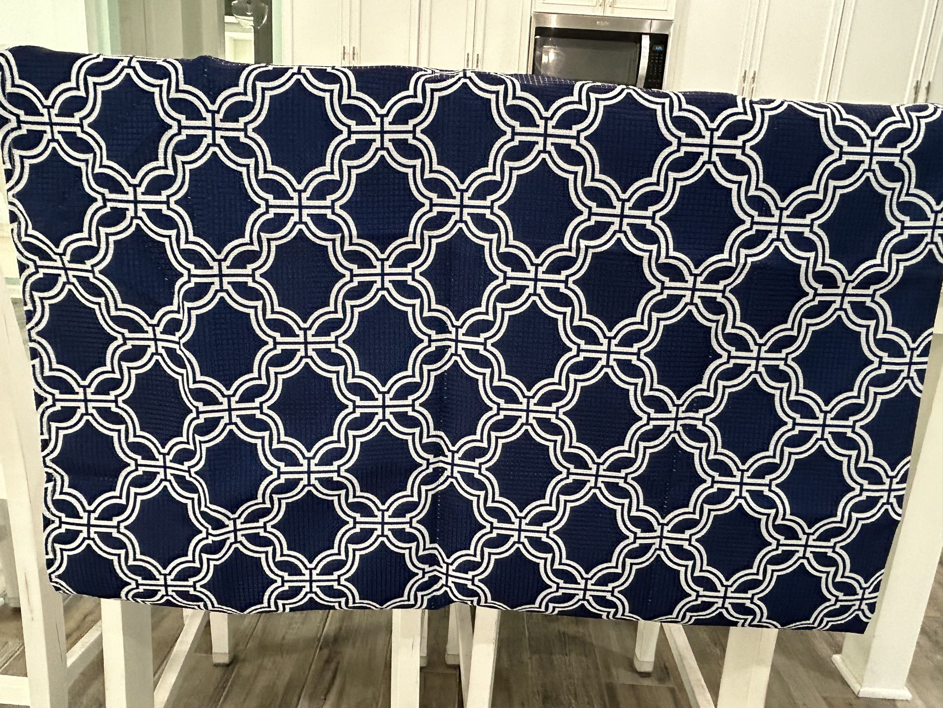 Cobalt Blue And White Shower curtain