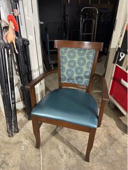 Blue Vinyl Lobby Chairs