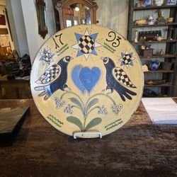 Wisconsin Pottery Folk Art Platter