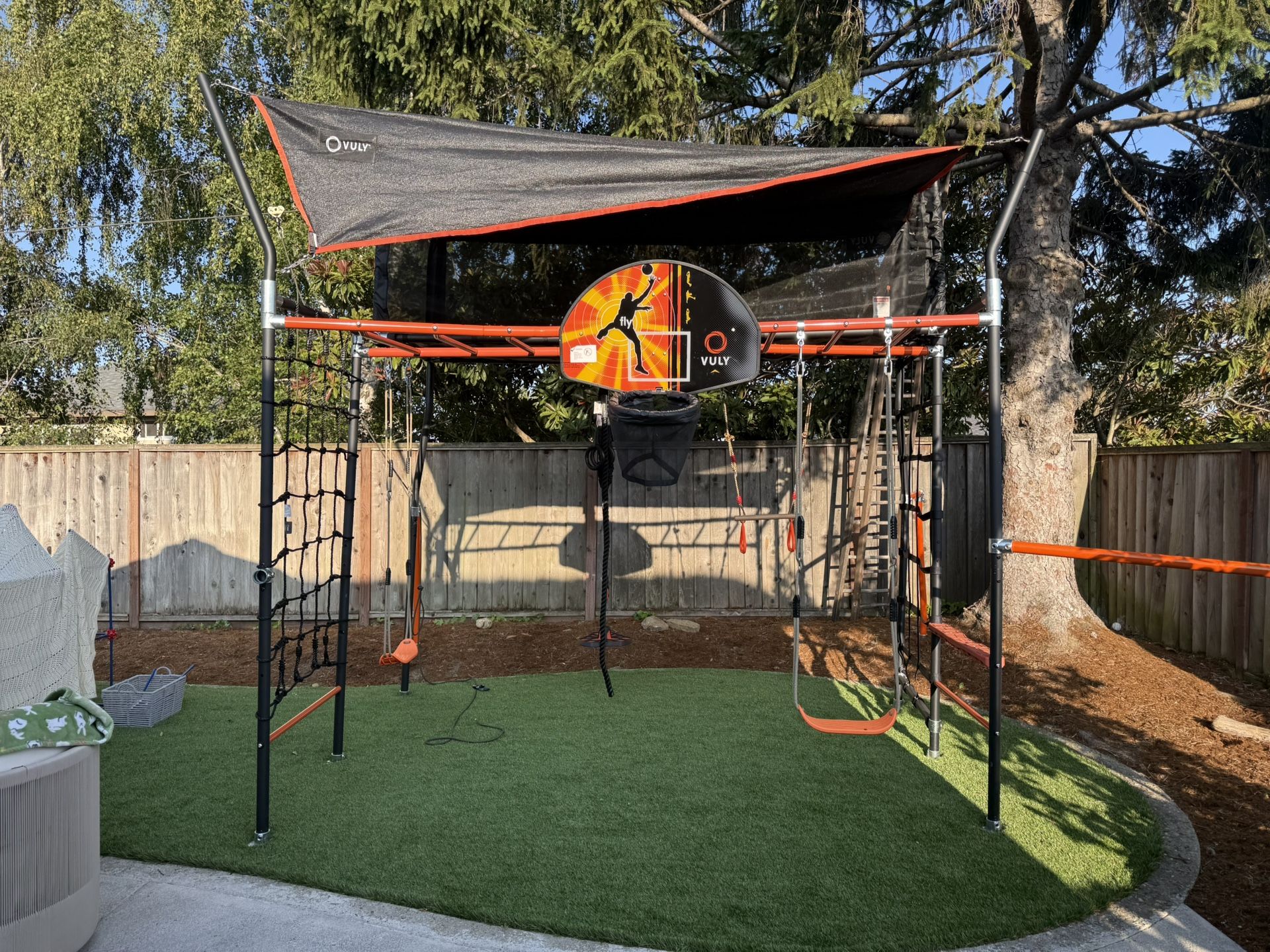 Vuly Ninja Quest Pro Swing Set And Monkey Bars Includes Hideout