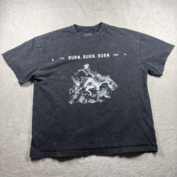 Zach Bryan Burn Burn Burn Tour Men XL Black Shirt Country Concert Promo Tour #3F