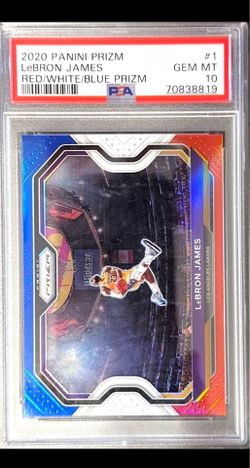 2020-2021 Panini Prizm Lebron James Kobe Bryant Tribute PSA 10