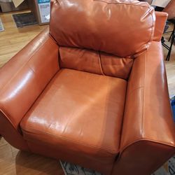 SUPER Comfy Rustic Orange Sofa Chair (Chair Covers Included For Free!)  