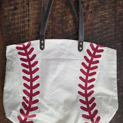 Baseball Canvas Tote Bag 