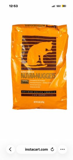 Nutri nuggets cat food 20 lbs