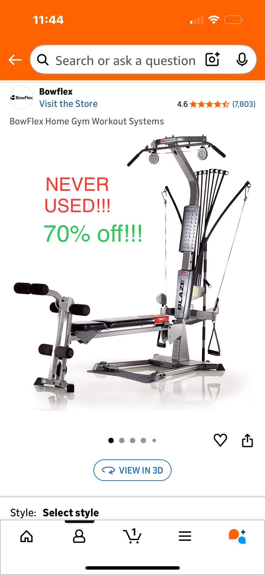 70% OFF! NEVER USED! Bowflex Blaze Home Gym