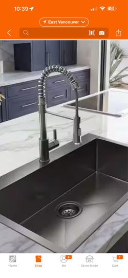 Gunmetal Black Kitchen Faucet