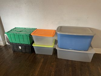6 Storages Bins With Lids