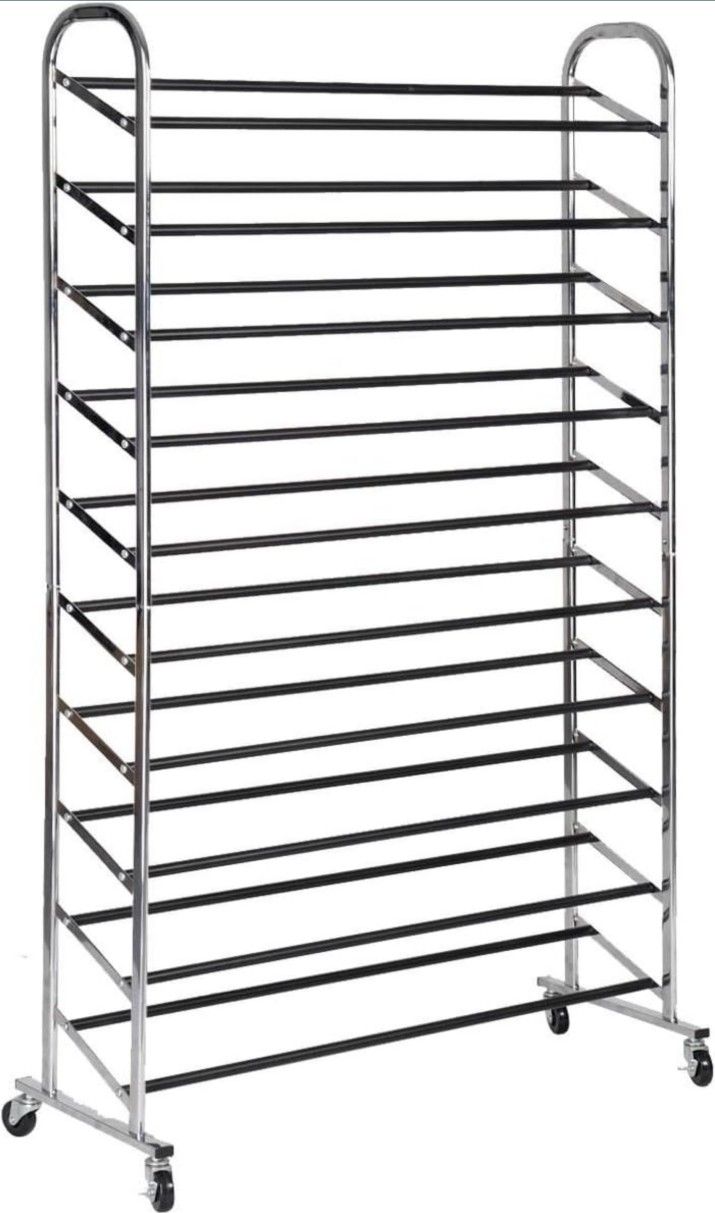 Rolling Shoe Rack Like New
