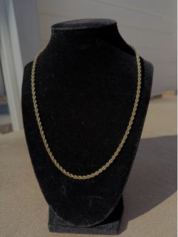 14kt gold rope chain 20”