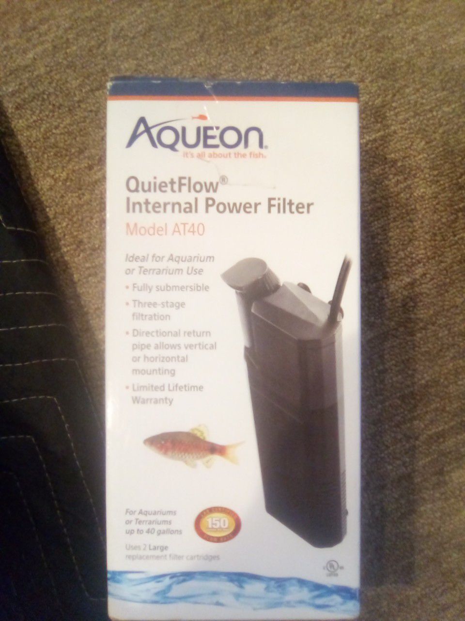 Aqueon quietflow internal power filter..
