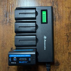 4-Channel Powerextra Battery Charger x4 Batteries