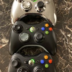 All 3 Xbox 360 Controllers And Games 