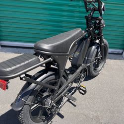 48V/1000Watt Motor/Dual Battery W/Extra Seat Electric E- Bike