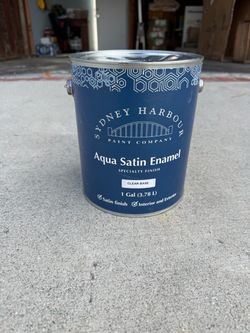 Sydney Harbour Paint Company Aqua Satin Enamel in a clear base