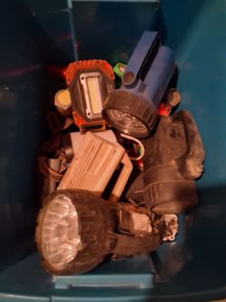 Bucket of flashlights