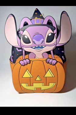 Lilo and Stitch Angel Pumpkin Loungefly Backpack Q