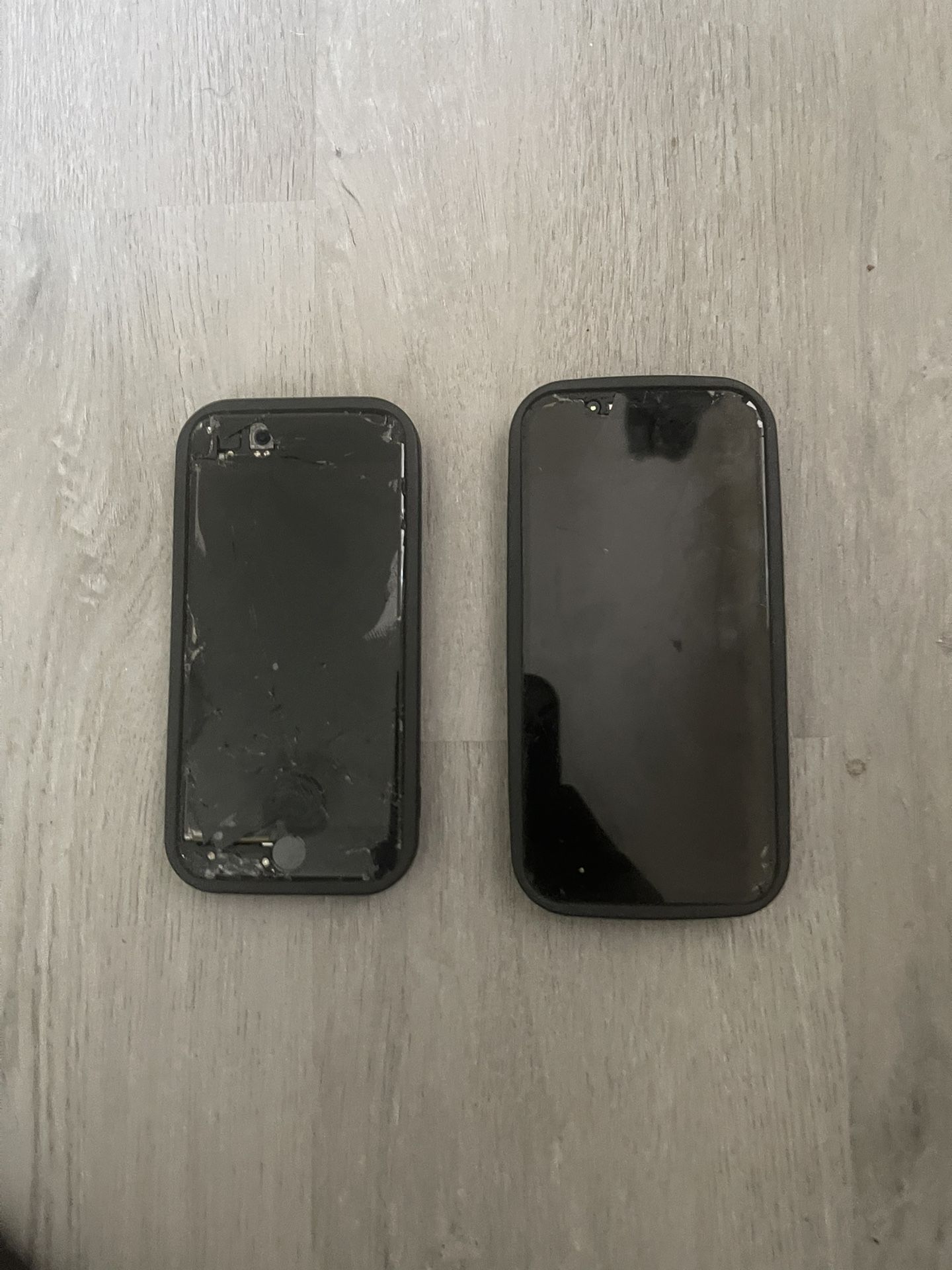 Two Broken Screen Iphones