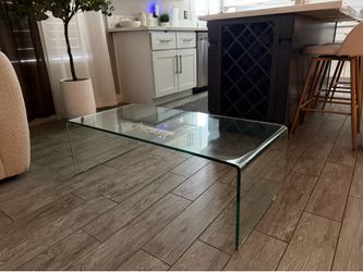 Glass coffee table
