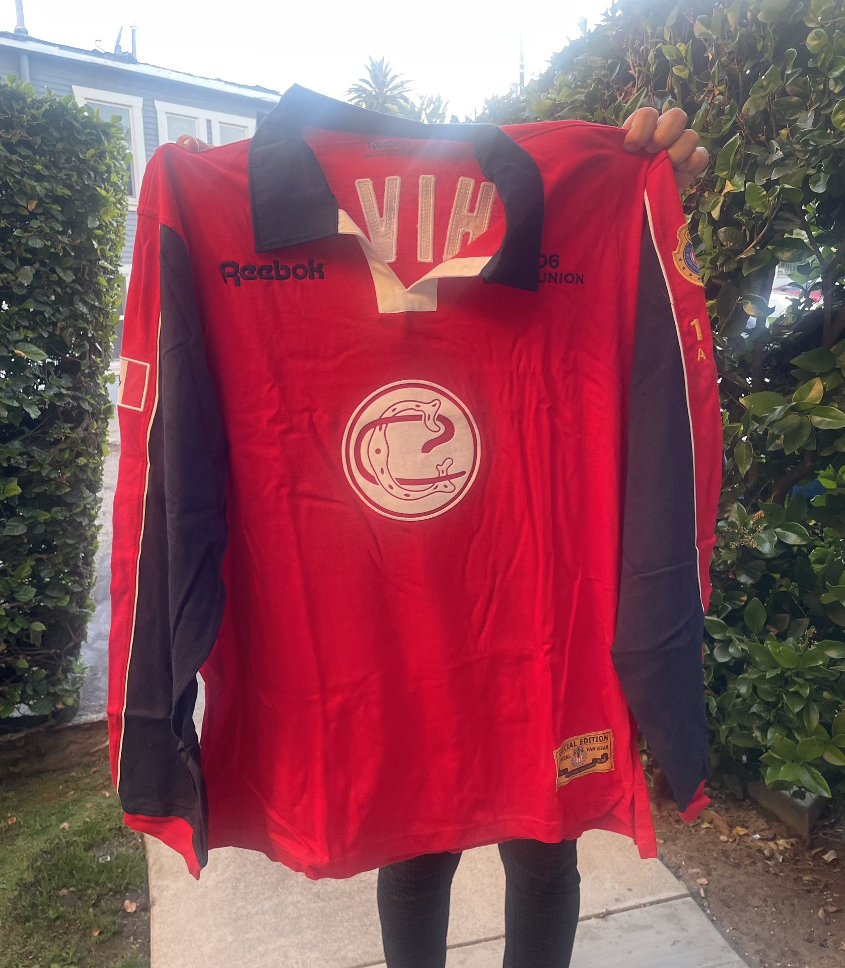 Reebok 1906 Club Union Centennial Special Edition Chivas Long Sleeve Polo Shirt